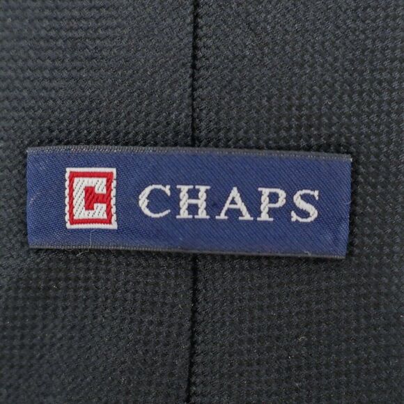 Chaps Black Check Woven Boys Silk Tie - Picture 3 of 6